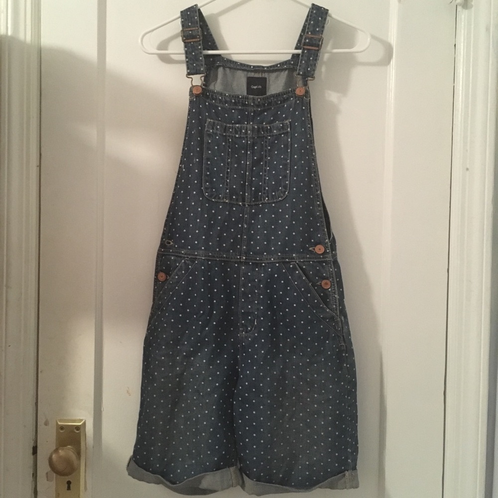 Polka dot overalls